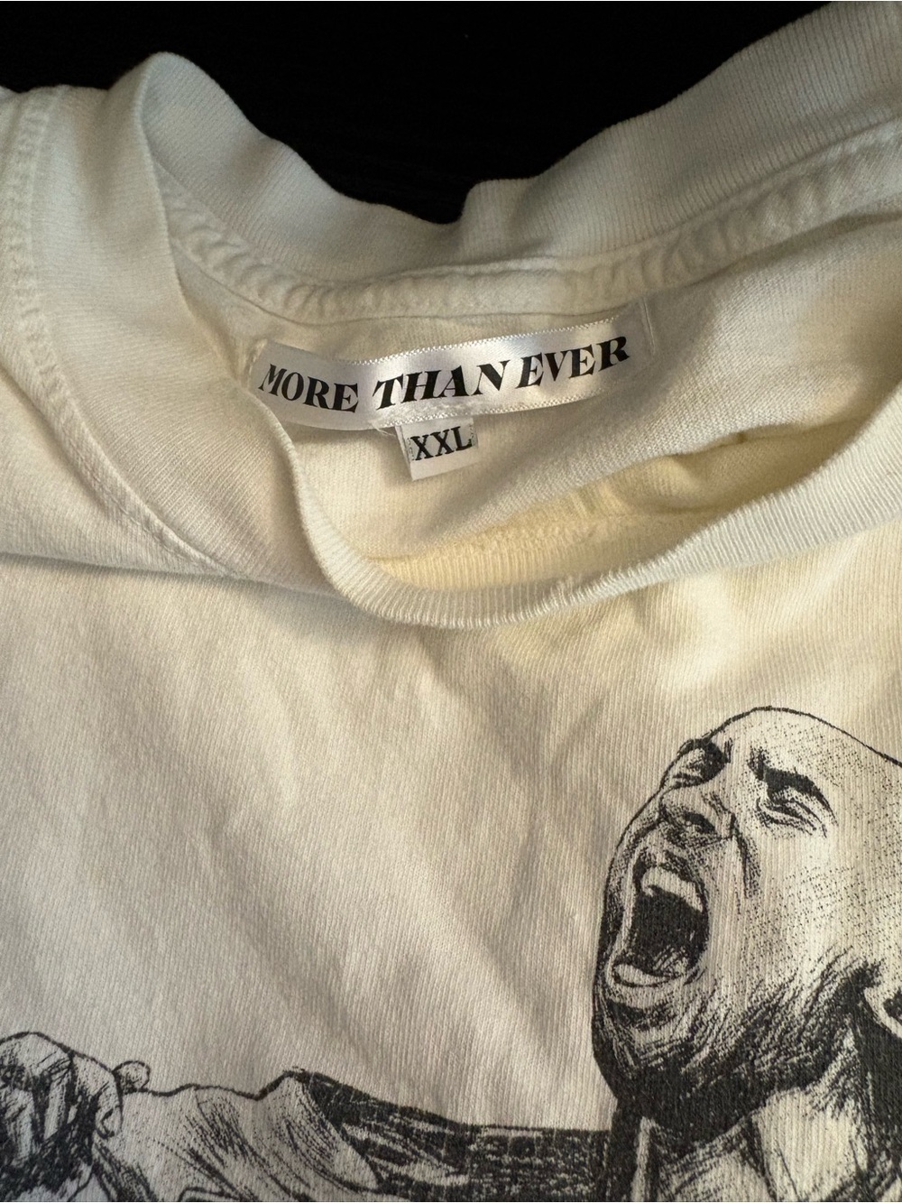 White Graphic Men’s Crewneck Shirt - More Than Ever - Picture 4 of 4